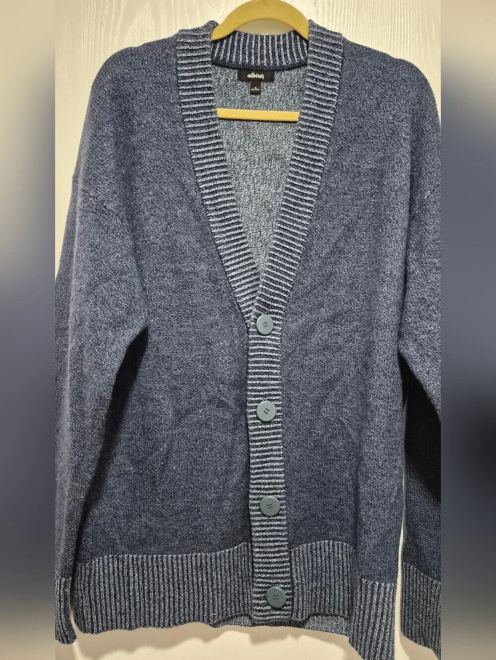 Allbirds Men The Cardi Blue 100% Wool Size XL